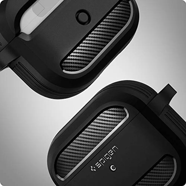Spigen Rugged Armor case for Airpods 3 matte black, Kopfhörertasche + Schutzhülle, Schwarz – Bild 3