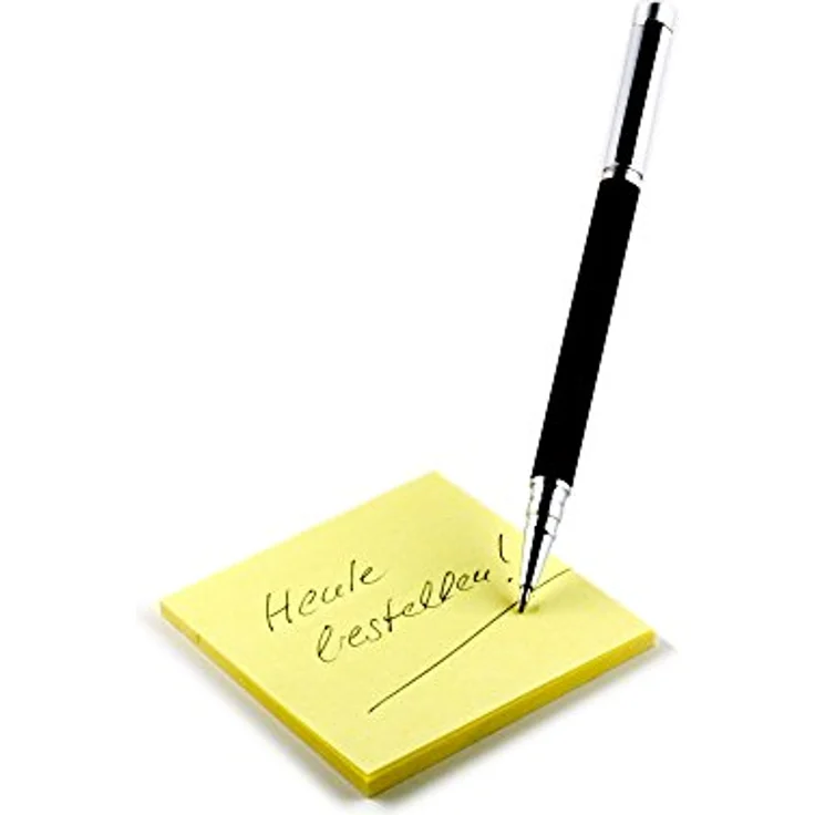 SLABO Eingabestift Stylus Pen Smartphone Tablet Eingabestift und Kugelschreiber edel Design, Schwarz/Silber – Bild 6