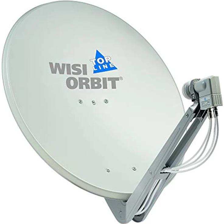 WISI Orbit Topline Satelliten Offset-Antenne OA85G in Lichtgrau ? 85cm Reflektor aus Aluminium mit 40mm LNB-Halterung, Feedarm und Mastschellen ? Komplette Sat Antenne mit Montagezubehör – Bild 3