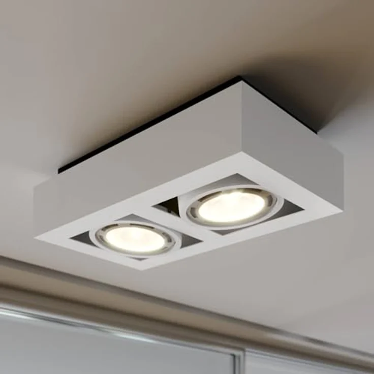 Arcchio Deckenlampe 'Ronka' (Modern) in Weiß aus Aluminium (2 flammig, GU10) - Wohnzimmerleuchte – Bild 2