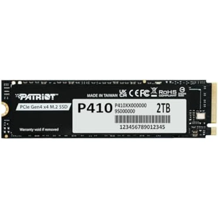 Patriot SSD P410 2TB M.2 PCIe 4.0, 5000/4500 MB/s, Hochgeschwindigkeits-Speicherlösung für Gaming und Content Creation – Bild 1