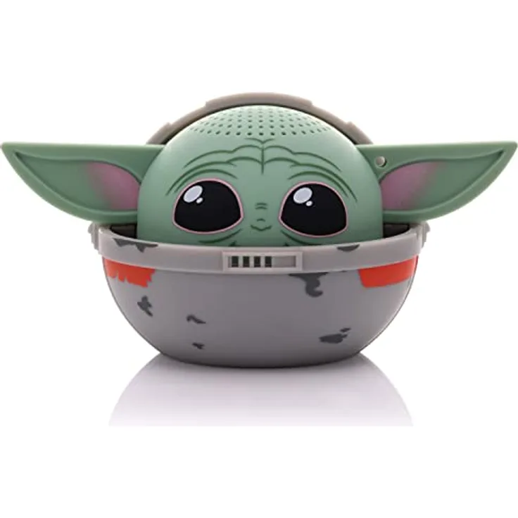 Bitty Boomers Star Wars: The Mandalorian - Grogu im Kinderwagen, Mini Bluetooth Lautsprecher mit Bluetooth 5.0, 4 Stunden Musikzeit, ultraportabel, inkl. Gurt zur Befestigung