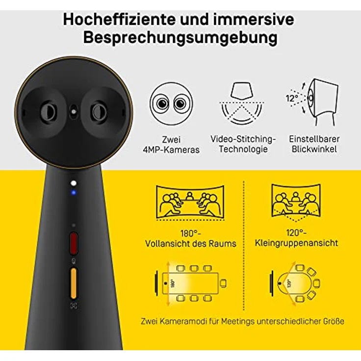 Ipevo Totem 180 Grad 4K Video-Konferenzkamera – Bild 3