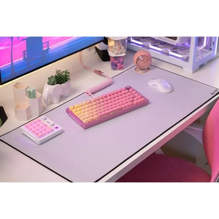 Glorious PC Gaming Race Coiled Cable Prism Pink, USB-C auf USB-A Spiralkabel, USB C Kabel Spiralkabel, Coiled Cable Keyboard – Bild 7