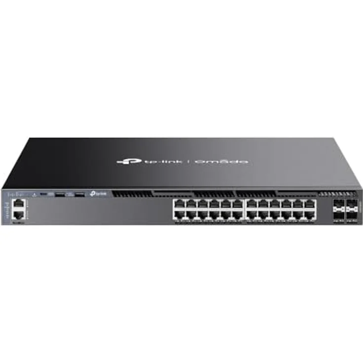 TP-Link OMADA 24-PORT GIGABIT STACKABLE L3 MANAGED SWITCH WITH 4 10GE SF (24 Ports), Schwarz – Bild 2