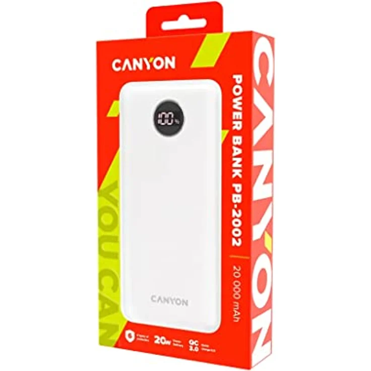 CANYON Powerbank PB-2002 (20000 mAh) weiß – Bild 4