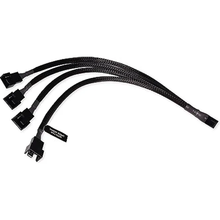 Alphacool 18683 Y-Splitter 4-Pin auf 4x 4-Pin PWM 30cm Kabel Modding gesleevt