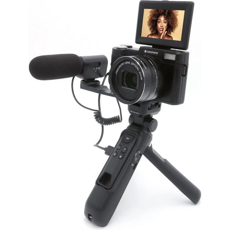 AGFA Realishot VLG-4K Optical Vlogging Kamera-Set, 24 MP Sensor, 5-facher optischer Zoom, blau – Bild 1