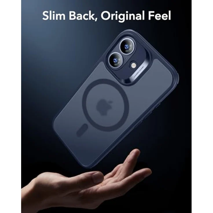 ESR Classic Hybrid HaloLock Case für Apple iPhone 17, MagSafe-kompatibel, frosted Blau (Transparent), Militärschutz mit Kamerasteuerung 1A86100401 – Bild 7