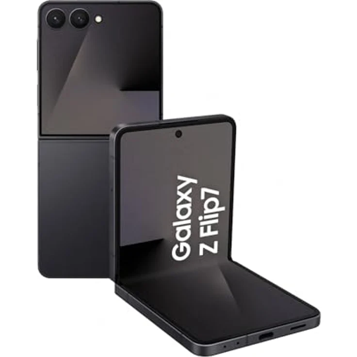 Samsung Galaxy Z Flip 7 AI, Faltbares Smartphone mit 50-MP-Weitwinkelkamera, 256 GB, 12 GB RAM, JetBlack – Bild 1