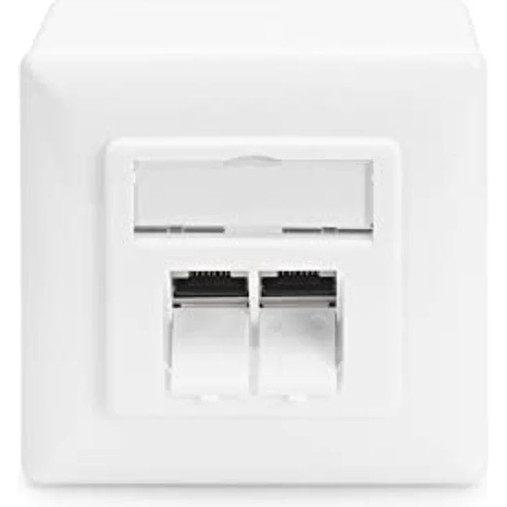 Digitus DN-9006/B5-N Netzwerkdose Aufputz CAT 6, 2 Port RJ45, geschirmt, reinweiß, Set 5 St. – Bild 3
