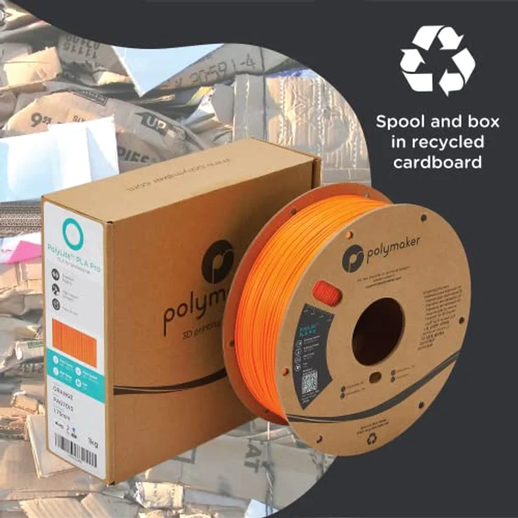 Polymaker PolyLite PLA PRO Orange, 1.75mm 3D-Druckfilament mit hoher Zähigkeit und Steifigkeit, 1kg – Bild 5