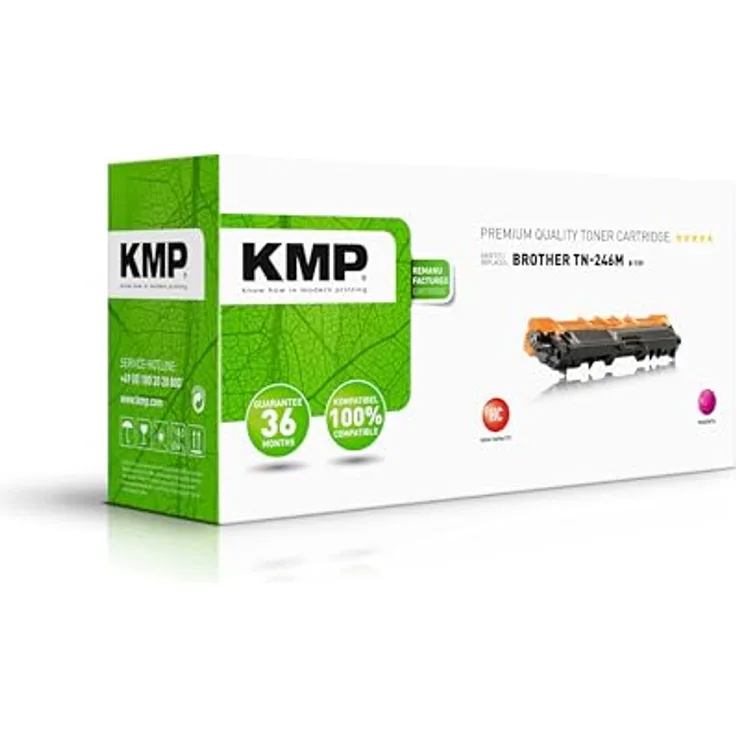 KMP Tonerkartusche TN246M Magenta, kompatibel mit Brother DCP 9022 CDW, HL 3142 CW, HL 3152 CDW, Reichweite 2200 Seiten