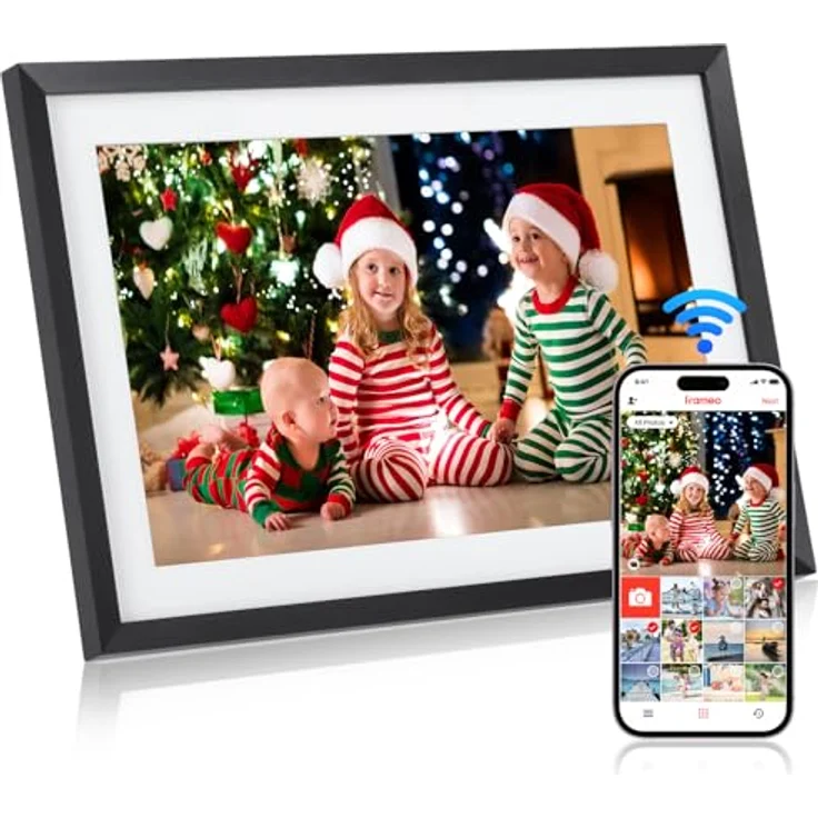 Rollei Smart Frame WiFi 107, Elektronischer Digitaler Bilderrahmen mit 10,1 Zoll IPS Touchscreen, 1280x800, 32GB Speicher, Schwarz, WLAN fähig, Frameo App – Bild 1