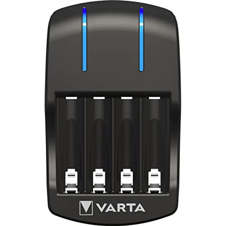 Varta Plug Ladegerät lädt 2 oder 4 Mignon (AA) oder Micro (AAA) rechargeable Ni-MH Akkus (zur gleichen Zeit, Design kann abweichen) – Bild 3