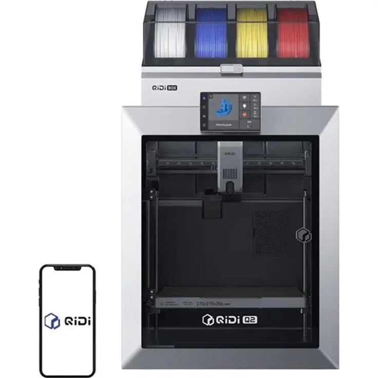 QiDi Q2 Combo 3D-Drucker, CoreXY mit automatischer Nivellierung, beheizte Kammer bis 65°C, 370°C Hotend, smartes Monitoring und 1080p Kamera