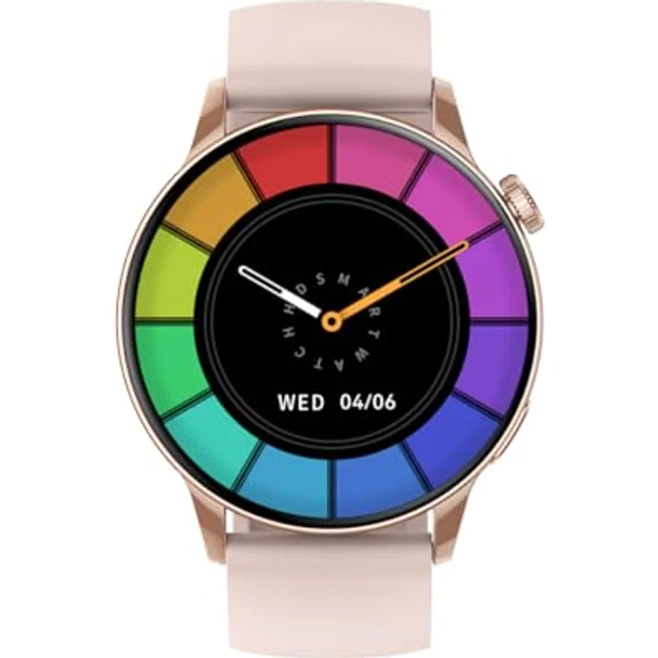 Maxcom Passend für FW58 Vanad Pro Gold (46 mm, Metall, One Size), Sportuhr + Smartwatch in Pink – Bild 3