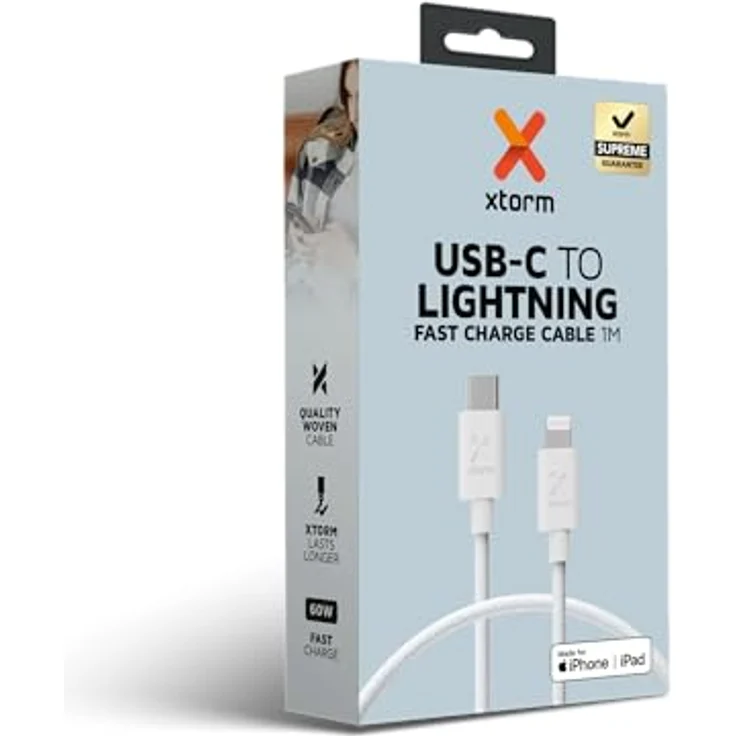 Xtorm Go2 USB-C auf Lightning Kabel, 60W für schnelles und sicheres Aufladen, langlebig und flexibel – Bild 8