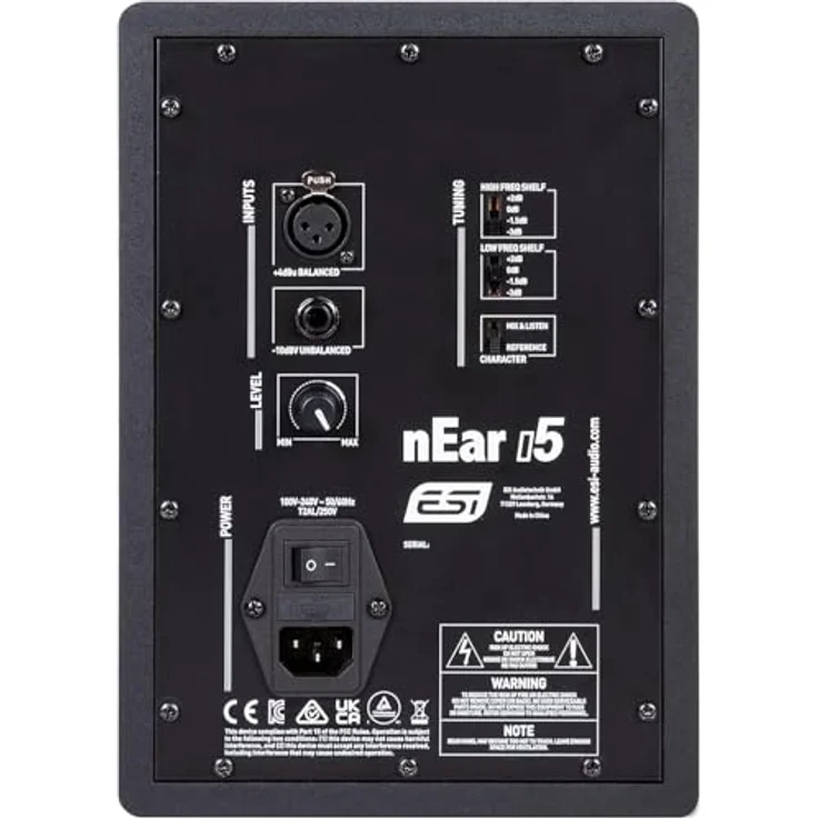 ESI nEAR i5, aktiver 2-Wege-Studiomonitor mit DSP-Class-D-Verstärker, 5 Zoll Tieftöner und 1 Zoll Hochtöner, kompakte Bauweise – Bild 3