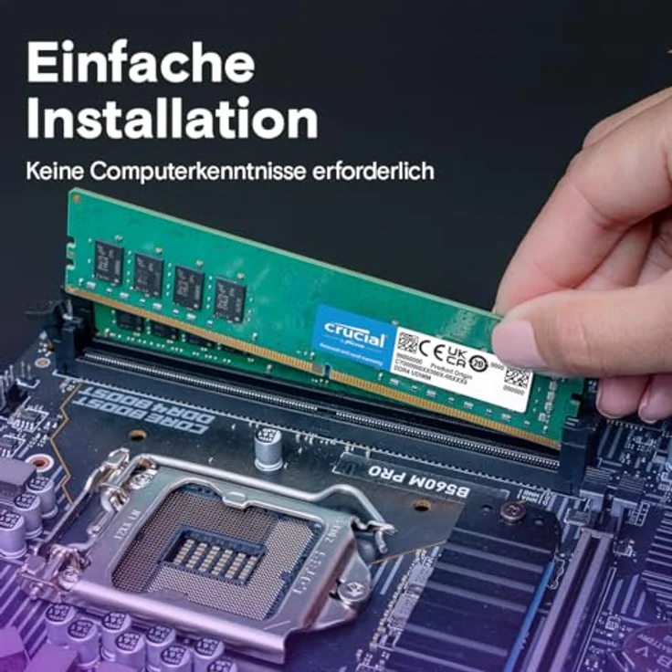 Crucial CT8G4DFS824A 8GB Speicher (DDR4, 2400 MT-s, PC4-19200, Single Rank x 8, DIMM, 288-Pin) - Preisvergleich – Bild 5