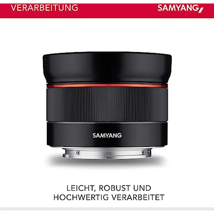 Samyang AF 24 mm F2.8 FE (Tiny but Wide) - Vollformat 24mm Weitwinkel Festbrennweite Autofokus Objektiv für Sony E, FE, E-Mount, für Sony A9, A7, A6500, A6300, A6000, A5100, A5000, Nex Kameras – Bild 3