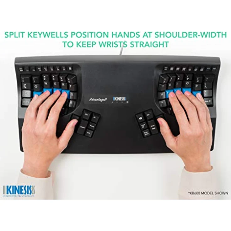 KINESIS Advantage2 Ergonomic Keyboard (KB600), Tastatur mit Cherry MX Brown Switches – Bild 2