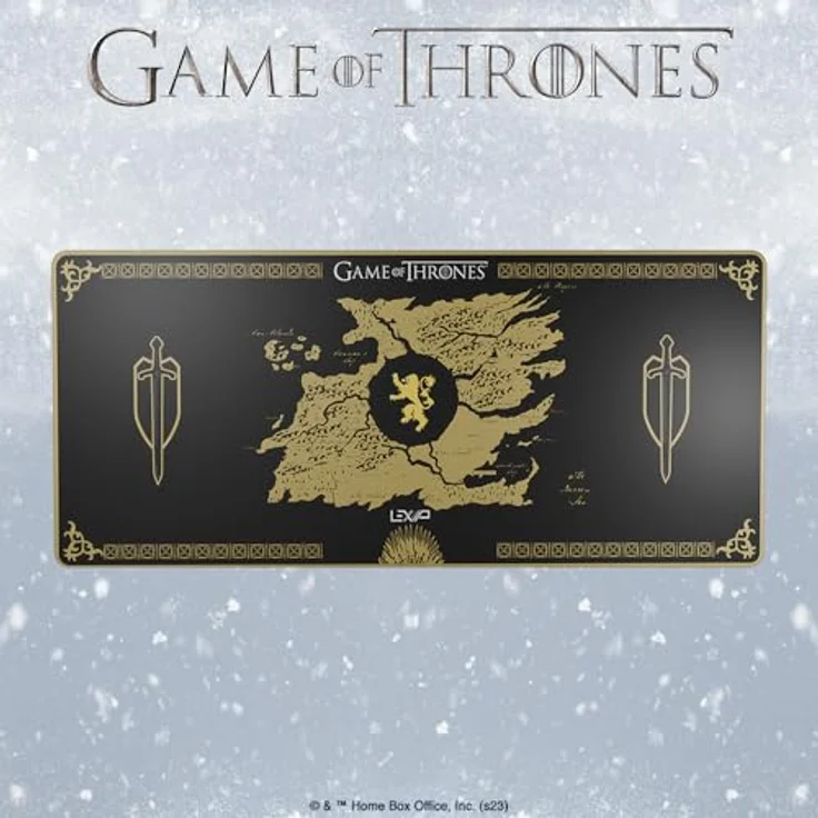 Lexip HBO Game of Thrones - Lannister Edition XXL, Mausmatte in Schwarz, rutschfeste Neopren-Oberfläche für präzise Mausbewegungen – Bild 6
