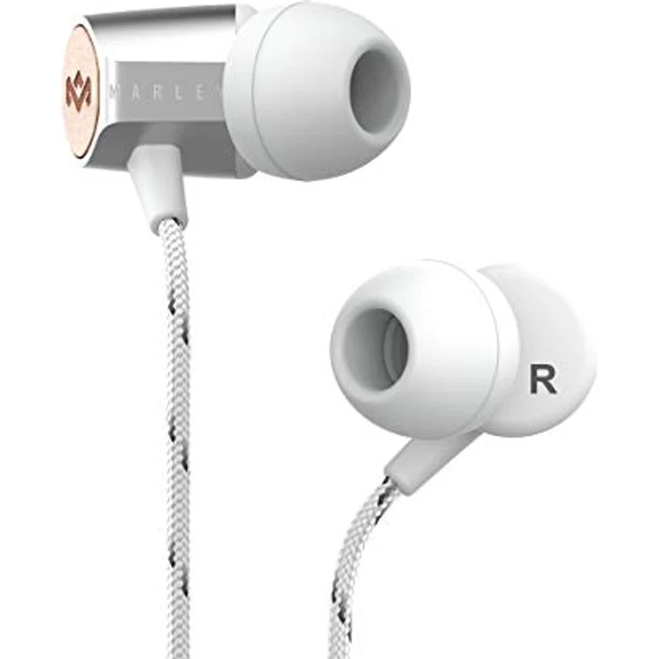 House of Marley Uplift 2.0, Geräuschisolierende In-Ear Kopfhörer, 9mm Treiber, Mikrofon, 1-Knopf Steuerung, nachhaltige Materialien, verschiedene Ohrstöpselgrößen, silver – Bild 2