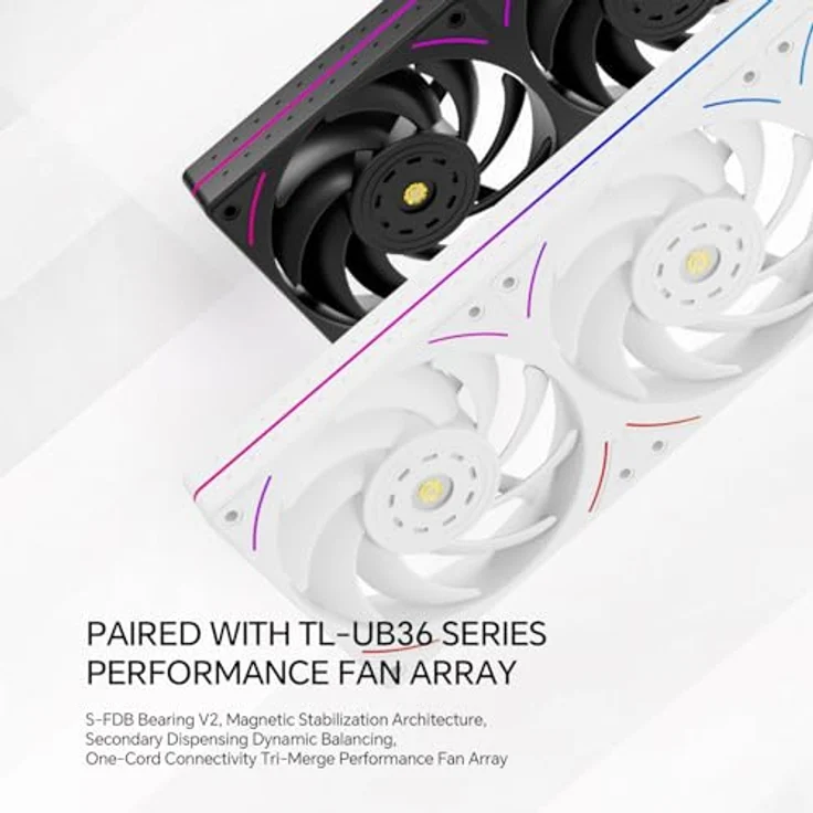 Thermalright Wonder Vision 360 UB ARGB, 360mm CPU Wasserkühler mit RGB-Beleuchtung, Schwarz – Bild 4