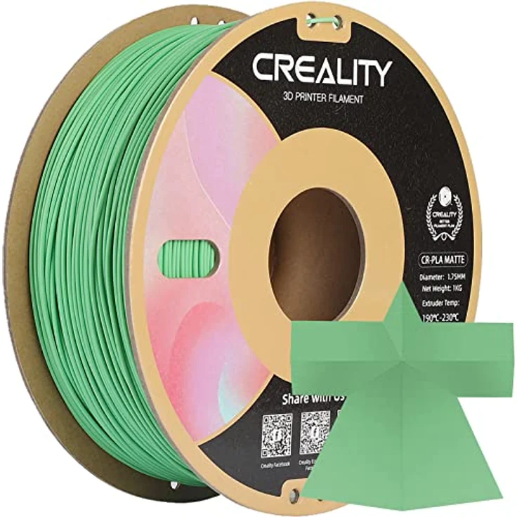 Creality PLA Filament 1.75 mm, 1000 g, Grün, Matte Oberfläche, hervorragende Bedruckbarkeit, umweltfreundlich und recycelbar – Bild 1