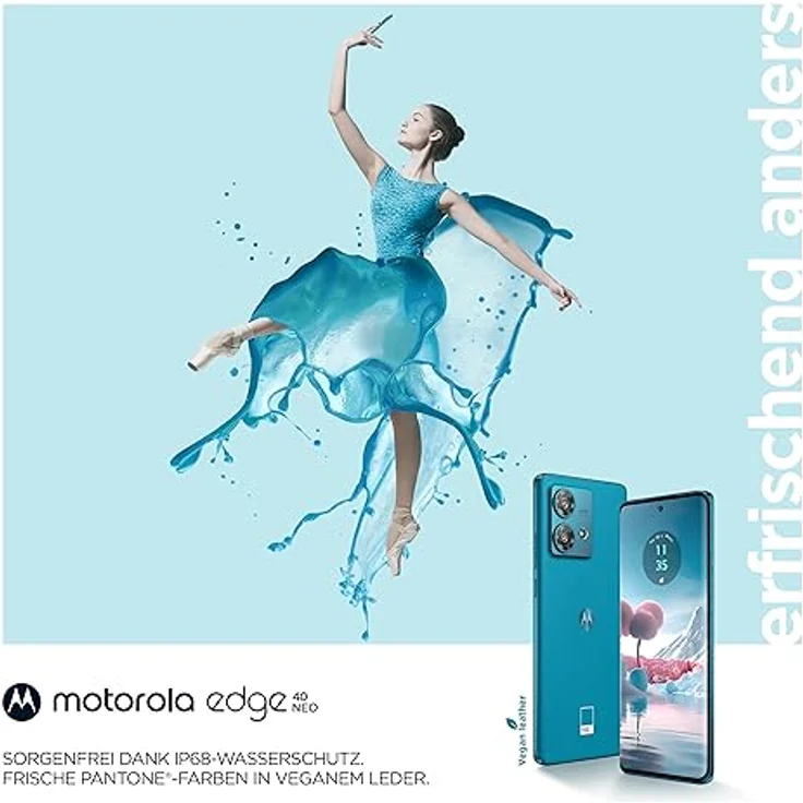 Motorola edge40 neo Smartphone (6,55"-FHD+-Display, 50-MP-Kamera, 12/256 GB, 5000 mAh, Android 13) Caneel Bay – Bild 2
