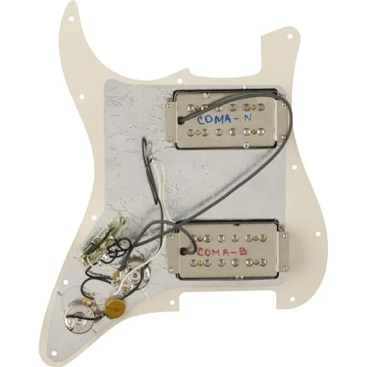 Fender Custom ML Pre-Wired Pickguard, mit 2x Custom ML CuNiFe Humbucker, 4-lagig Braun Tortoiseshell, für Stratocaster – Bild 2
