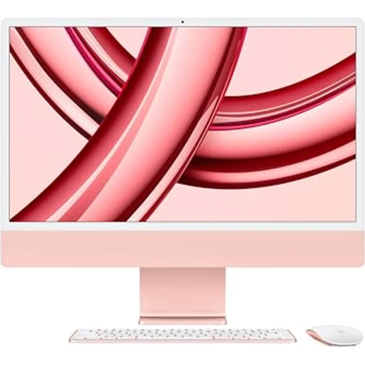 Apple iMac 24" (2023), Apple M3 8-Core CPU, 10-Core GPU, 8 GB RAM, 256 GB SSD, Rosé – Bild 1