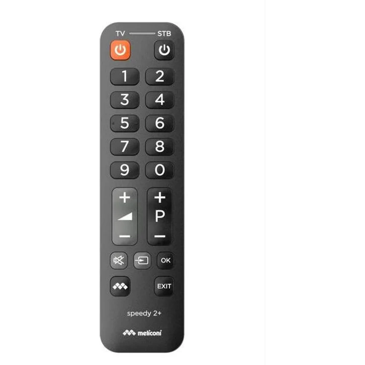 Meliconi Speedy 2+ Drahtlose IR-Fernbedienung TV, Schwarz