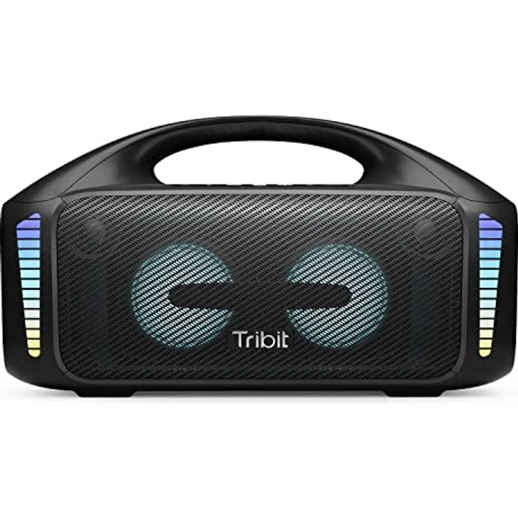 Tribit Bluetooth Lautsprecher StormBox Blast,Tragbarer Party Lautsprecher 90W Lauter Stereo Sound mit XBass LED-Lichtshow Bluetooth 5.3,Wasserdichter IPX7,TWS,30 Stunden Spielzeit für Draußen – Bild 1