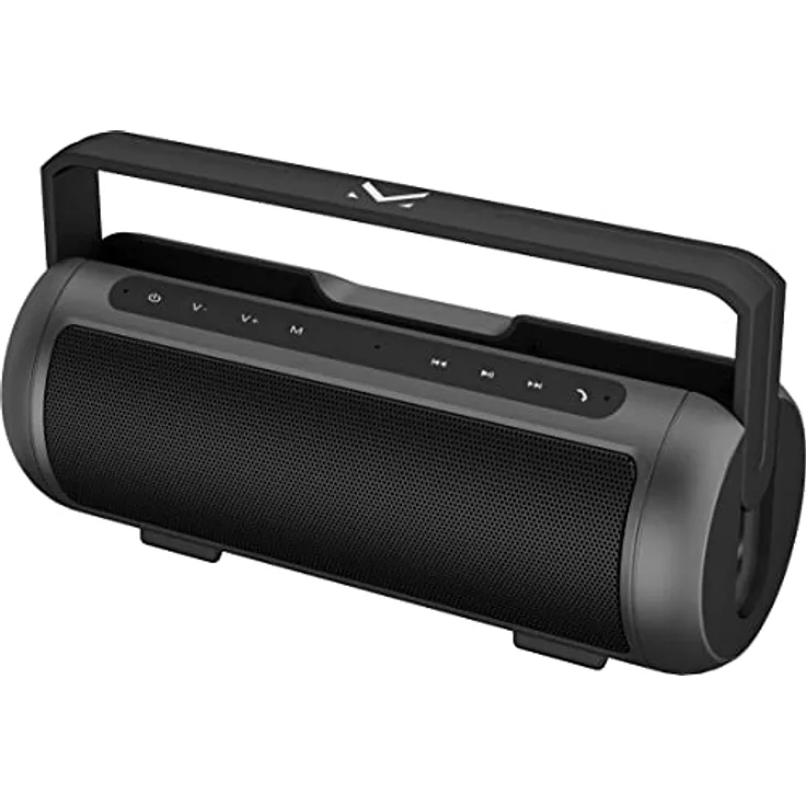 Majestic Planet Bluetooth-Lautsprecher, wiederaufladbar, USB/microSD/AUX-IN, integriertes Mikrofon für Freisprechanrufe, Schwarz