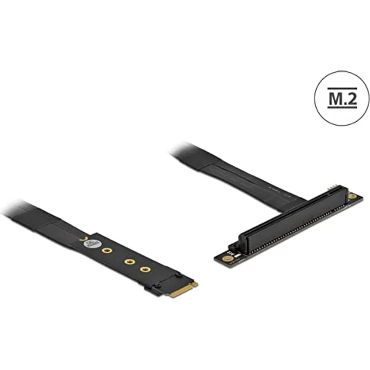 Delock M.2 Key M zu PCIe x16 NVMe Adapter gewinkelt mit 20 cm Kabel – Bild 2