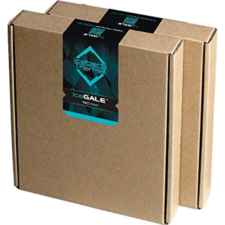 Iceberg Thermal IceGALE 140 mm PWM Premium Gehäuselüfter 2er-Pack, Blaugrün – Bild 2