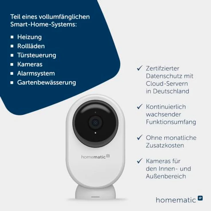 Homematic IP Innenkamera – Plus, 4 MP Überwachungskamera mit Nachtsicht und Privacy-Modus – Bild 3