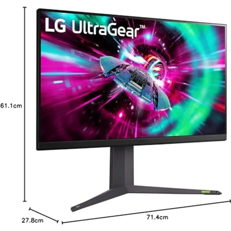 LG UltraGear 32GR93U-B.AEU, 31,5 Zoll 4K Gaming Monitor mit 1ms Reaktionszeit, schwarz – Bild 2