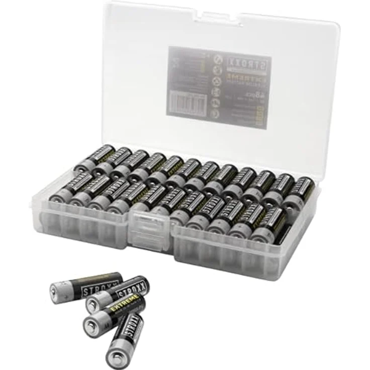 STROXX® Alkaline Batterie Extreme |AA/AAA| Batterien | Leistungsstark | Ultra-Premium | Vorratspack | LR03 | LR6 | (48er - AAA) – Bild 1