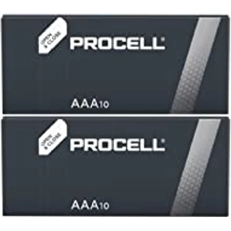 20 x Mini-Stilo Duracell Procell AAA Alkalin (2 Blister mit 10 Batterien) 20 Batterien