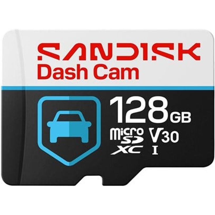 SANDISK Dash Cam Card microSD, 128GB, 100MB/s, UHS-I, für Full HD und 4K UHD Aufnahmen