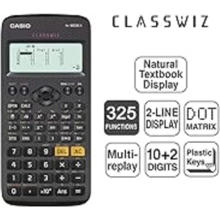 Casio Taschenrechner FX-82 DE X schwarz – Bild 3