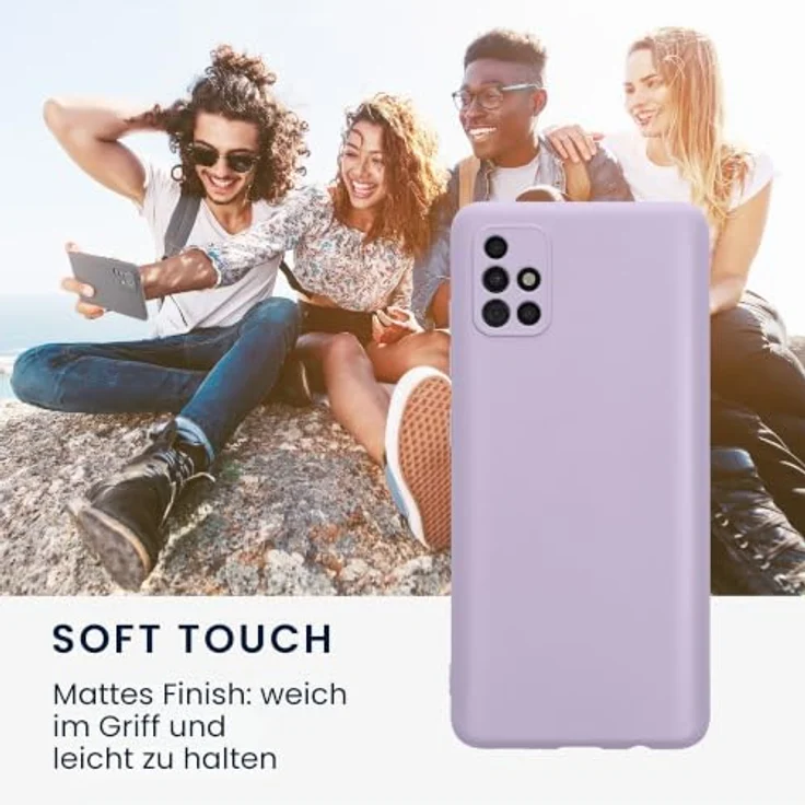 kwmobile Handyhülle für Samsung Galaxy A51 - weiches Silikon Case in Lavendel, flexibles TPU mit rutschfester und reißfester Schutzhülle, präzise Ausschnitte für Kamera und Anschlüsse – Bild 4