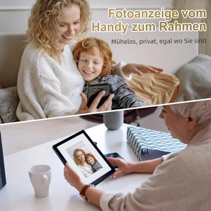 Rollei Smart Frame WiFi 110, Digitaler Bilderrahmen 10,1 Zoll mit 1280x800 IPS Touchscreen, 32GB Speicher und schwarzem Rahmen – Bild 4