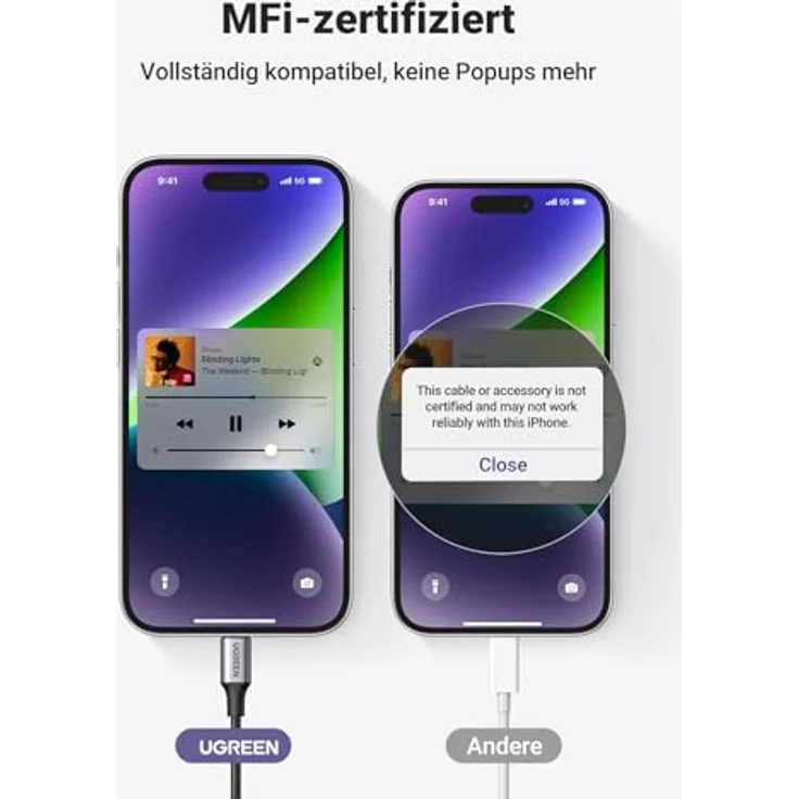 UGREEN Lightning to 3.5mm Adapter Cable 1m – Bild 3