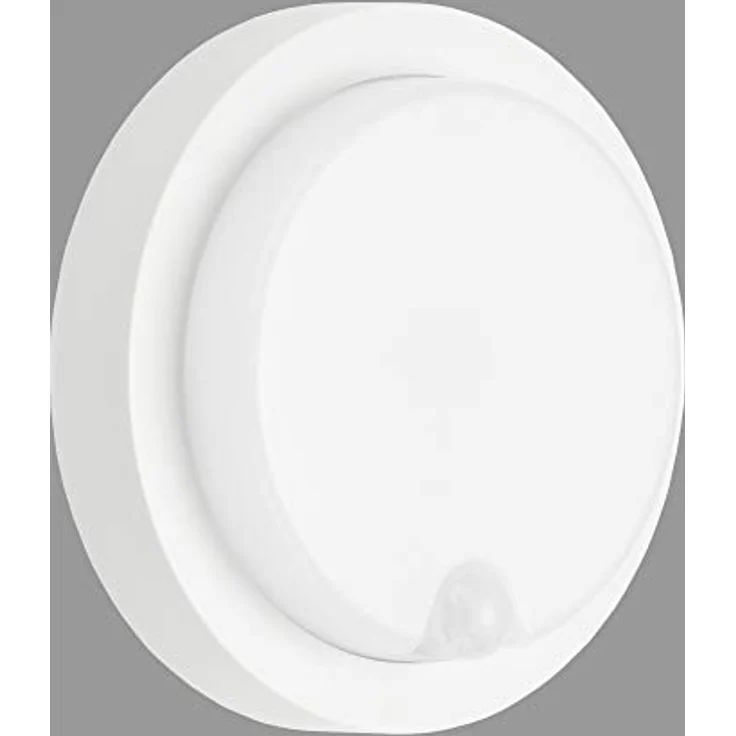 TELEFUNKEN - LED Außenwandleuchte, Außenwandlampe inkl. Bewegungsmelder, inkl. Dämmerungssensor, 12 Watt, 1.150 Lumen, 4.000 Kelvin, IP44, Weiß, Ø 17cm, 315306TF – Bild 1