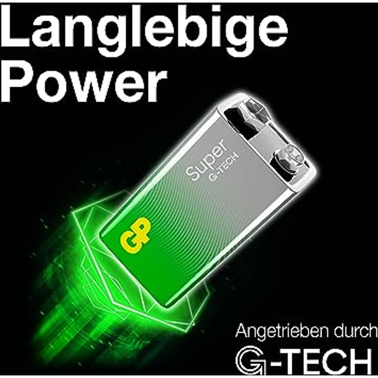 GP Super Alkaline 9V Block, Longlife Blockbatterie, 6LR61, 9V, mit hoher Energiedichte, 1 Stück, Die Neue G-TECH-Technologie – Bild 3