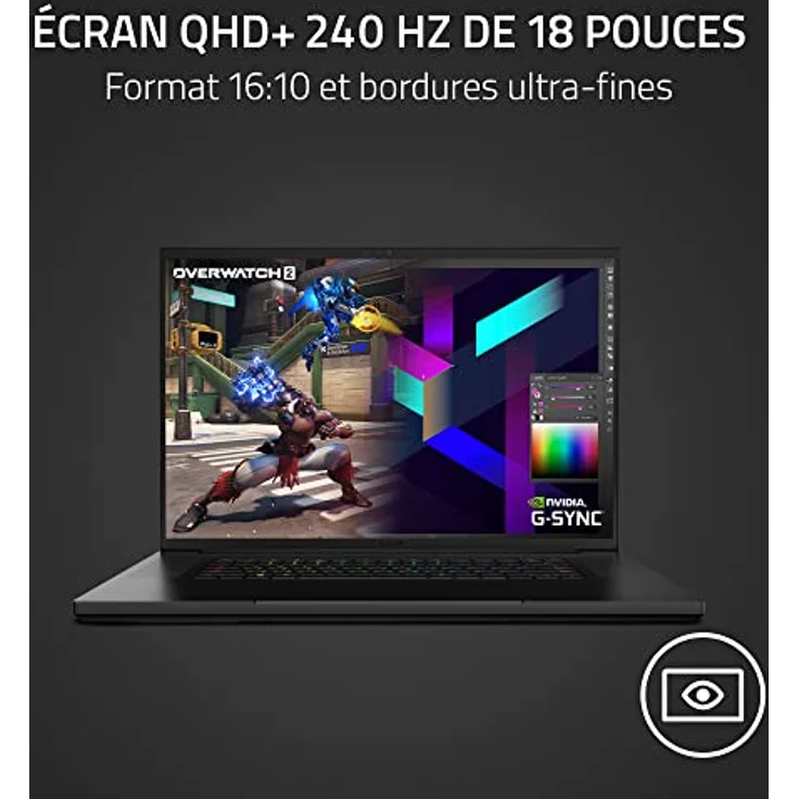 Razer Gaming Blade Laptop 18 Zoll – QHD+ 240 Hz – Core I9 13950HX – 16 GB DDR5 5600 MHz – RTX4070 – 1 TB SSD NVME (Azerty Tastatur) – Bild 2